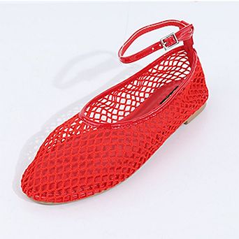 AD-Coral5 Mesh Mary Jane Ballet Flats