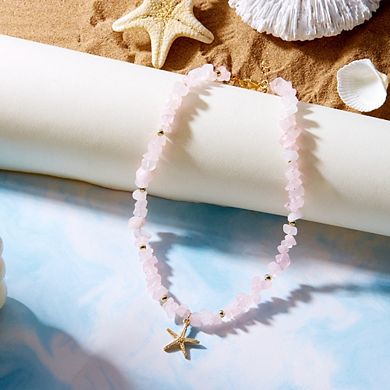 Women Summer Ocean Starfish Charm Pendant Beach Necklace