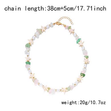 Women Summer Ocean Starfish Charm Pendant Beach Necklace