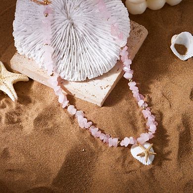 Women Summer Ocean Starfish Charm Pendant Beach Necklace