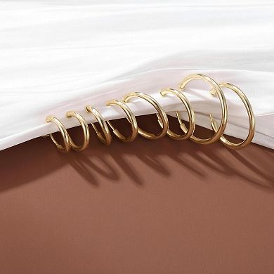 KSIZUISClip On Hoop Earrings For Women Non Pierced Comfortable Secure Multiple Sizes Brass
