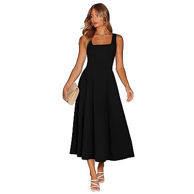 Women Ruched Waist Maxi Dress