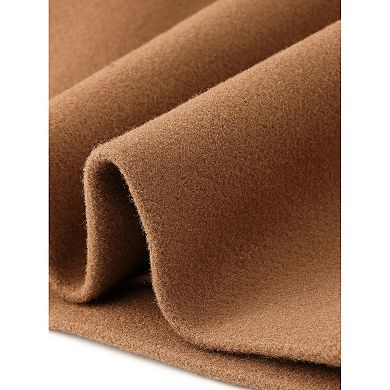 Women's Plus Size Single Breasted Mid Length Winter Overcoat with Side Pockets