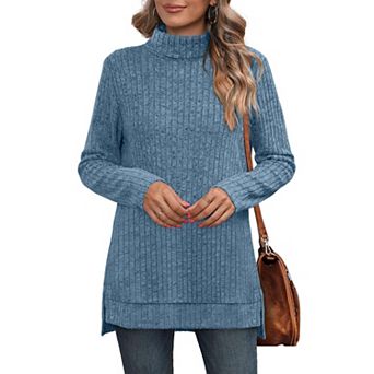 Womens Tunic Tops Turtleneck Long Sleeve Shirts