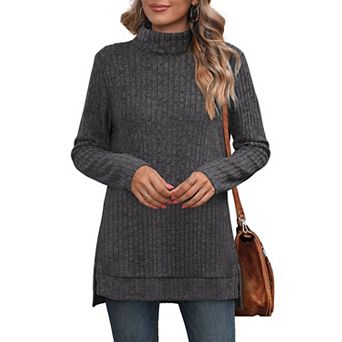 Womens Tunic Tops Turtleneck Long Sleeve Shirts