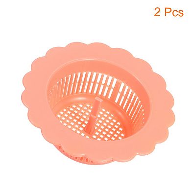 2Pcs Plastic Sink Drain Strainer, Kitchen Filter & Hair Catcher for Bathroom, Kitchen & Balcony