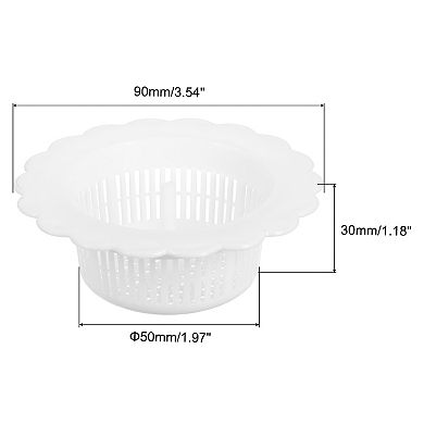 2Pcs Plastic Sink Drain Strainer, Kitchen Filter & Hair Catcher for Bathroom, Kitchen & Balcony