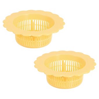 2 pc Plastic Sink Drain Strainer, Kitchen Filter & Hair Catcher for Bathroom, Kitchen & Balcony