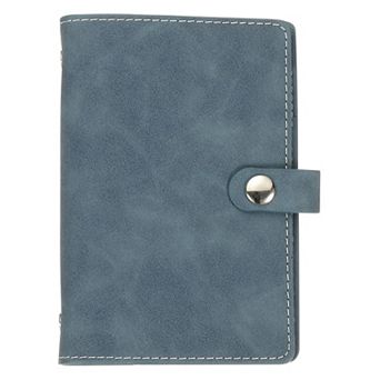 PU Leather 6-Ring Loose Leaf Binder Cover, Refillable Notebook Protector for Meeting, Photocard