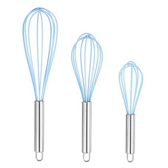 3 pc Silicone Wire Whisk Set, Multi-Use Beater for Whisking, Beating & Stirring