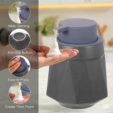 Ceramic Foaming Soap Dispenser with Pump for Bathroom & Kitchen