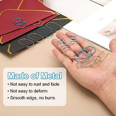 80Pcs Metal Heart Paper Clip, Large Rust-Proof Durable Bulk for Office, Documents & Bookmarks