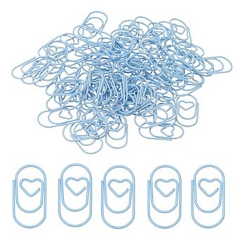 80 pc Metal Heart Paper Clip, Large Rust-Proof Durable Bulk for Office, Documents & Bookmarks