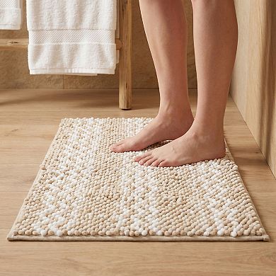 Bathroom Rugs Ultra Soft Absorbent Non Slip Machine Washable Chenille Bath Mat