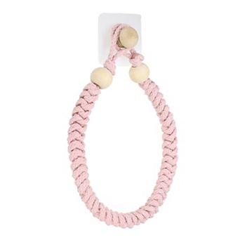 Wall Mounted Toilet Paper Holder with Towel Ring & Wooden Hook, Bathroom Wall Decor