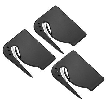 3 pc Stainless Steel Letter Opener, Portable Envelope & Package Slitter Tool for Office & Home