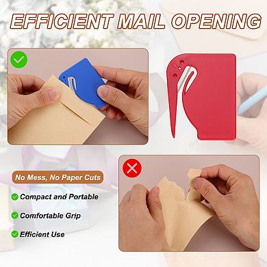 8Pcs Stainless Steel Letter Opener, Portable Envelope & Package Slitter Tool for Office & Home