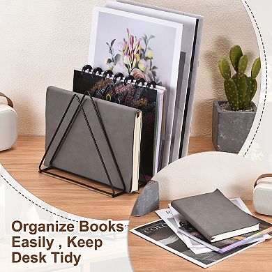 Triangle File Sorter Organizer Metal Magazine Holder for Office 1 Pcs