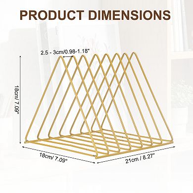 Triangle File Sorter Organizer Metal Magazine Holder for Office 1 Pcs