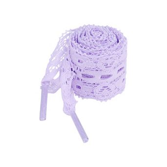 Women's Hollow Flower 2.5cm Width Flat Embroidered Laces Shoelace 2 Pairs 31.5"
