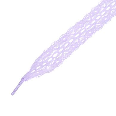 Women's Hollow Flower 2.5cm Width Flat Embroidered Laces Shoelace 2 Pairs 31.5"