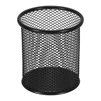 Round Pen Holder, 3.8 x 3.5 Inch Metal Mesh Pencil Cup for Desk Office Pen Organizer 1 pc