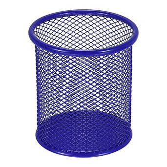 Round Pen Holder, 3.8 x 3.5 Inch Metal Mesh Pencil Cup for Desk Office Pen Organizer 1 pc