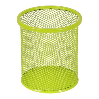 Round Pen Holder, 3.8 x 3.5 Inch Metal Mesh Pencil Cup for Desk Office Pen Organizer 1 pc