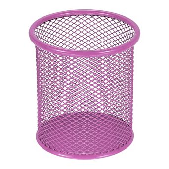 Round Pen Holder, 3.8 x 3.5 Inch Metal Mesh Pencil Cup for Desk Office Pen Organizer 1 pc