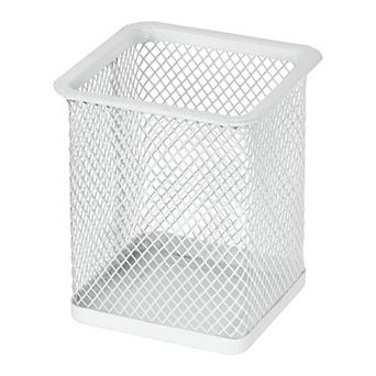 Square Pen Holder, 3.8 x 3 Inch Metal Mesh Pencil Cup for Desk Office Pen Organizer 1 pc