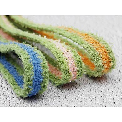 2 Pairs Flat Colored Shoelaces Soft Wide Fluffy Shoestrings for Sneakers 47.24"
