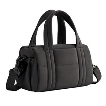 Quilted Puffer Handheld Bags for Women with Detachable Crossbody Strap