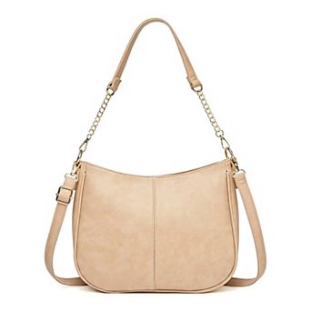 Everyday Shoulder Bags for Women with Gold Chain Strap and Removable Crossbody Strap
