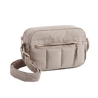 Quilted Puffer Crossbody Bags for Women with Multiple Zipper Pockets and Adjustable Strap