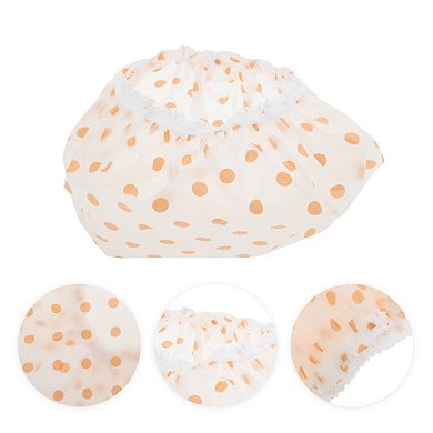 1Pc Reusable Dots Single Layer Shower Cap for Shower