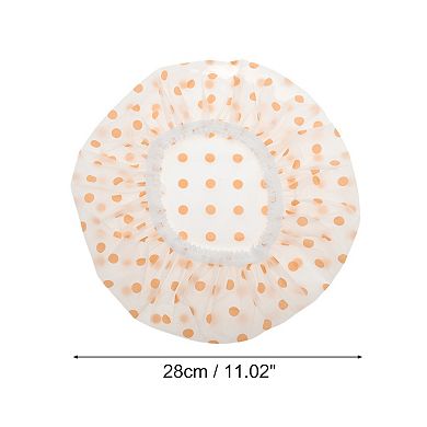 1Pc Reusable Dots Single Layer Shower Cap for Shower