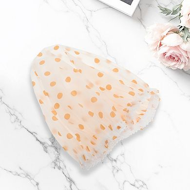 1Pc Reusable Dots Single Layer Shower Cap for Shower