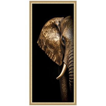 Midnight Mandala Zen Peaceful Elephant by The Creative Bunch Studio Framed Wall Art Print