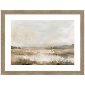 Neutral Abstract Landscape by The Creative Bunch Studio Framed Wall Art Print