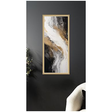 Luxe Drift Modern Elegant Abstract by The Creative Bunch Studio Framed Wall Art Print