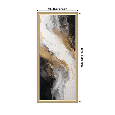 Luxe Drift Modern Elegant Abstract by The Creative Bunch Studio Framed Wall Art Print