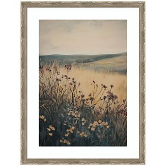Landscape Wild Flower by Melloi Art Prints Framed Wall Art Print