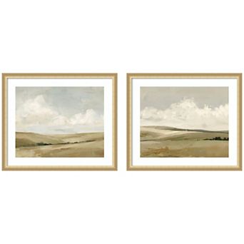 Whispering Meadows 2 pc Framed Wall Art Print Set by Amy Lighthall
