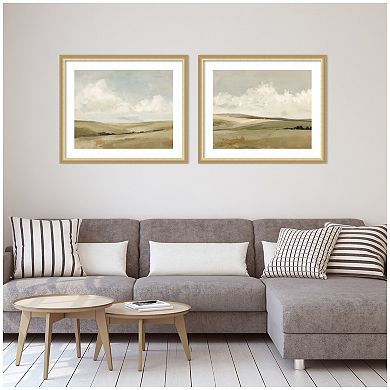Whispering Meadows 2 Piece Framed Wall Art Print Set by Amy Lighthall