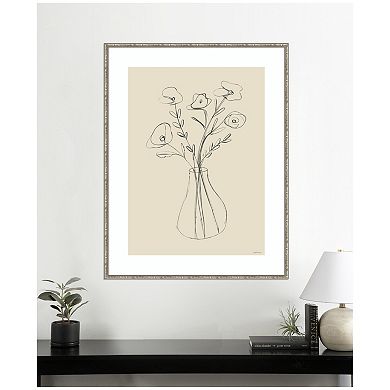 Floral Vase by Gabrielly Guedes Framed Wall Art Print