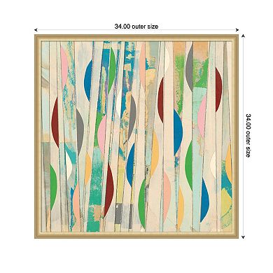 Geometric Abstract 2 by Felicia Dadak Framed Mounted Canvas Wall Art Print