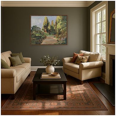 Parklandschaftby Olga Wisinger Florian Framed Mounted Canvas Wall Art Print
