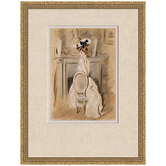 Alice Helleu Portrait by Paul Cesar Helleu Framed Wall Art Print