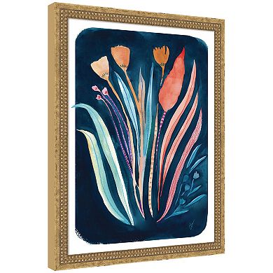 Moody Watercolor Floral 2 by Cris Villa Studio Framed Mounted Canvas Wall Art Print