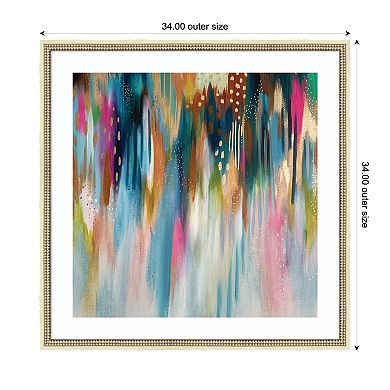 EV Brushstroke 142 Square by Jessi Raulet of Ettavee Framed Wall Art Print